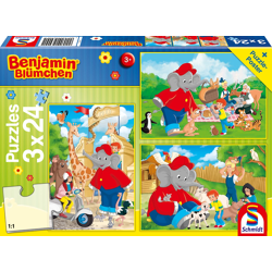 Benjamin Blümchen - Im Zoo, 3x24 Teile Puzzle