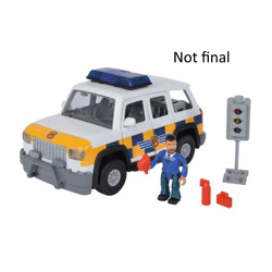 Simba 109251096 - Feuerwehrmann Sam 4x4 Polizeiauto mit Figur