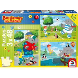Benjamin Blümchen - Sport und Spiel mit Törööö!, 3x48 Teile Puzzle