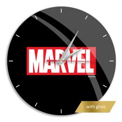Wall Clock with gloss - Marvel 002 Marvel Black