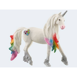 Schleich 70725 - Spielfigur, Bayala Einhorn Regenbogen Hengst