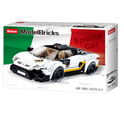 Sluban M38-B0957 - Model Bricks - Italienischer Sportwagen weiß