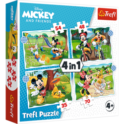 Mickey Mouse - 4 in 1 Puzzle 35, 48, 54, 70 Teile