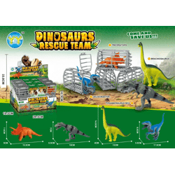 Dinosaurs in a cage Dinosaur Rescue Team