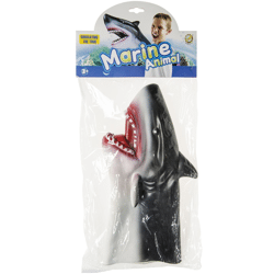 Hand puppet shark black and white 17 cm
