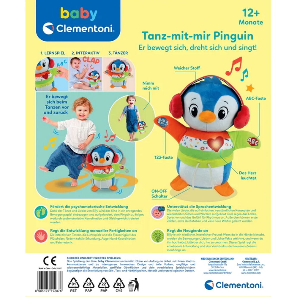 Clementoni 59287 - Tanzmitmir Pinguin