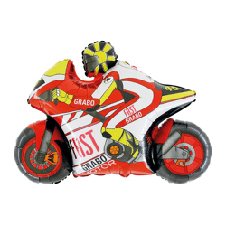 Motorrad rot - Folienballon - 67 cm