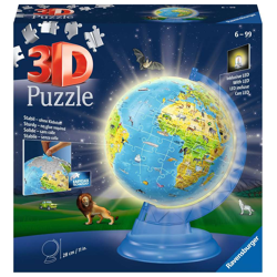 Kinderglobus mit Licht - 3D Puzzle-Ball 180 Teile