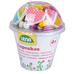 Holzperlen Cupcakes, pink