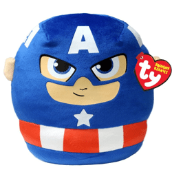 Ty 39257 - Marvel Captain America - Squishy Beanie - Plüschkissen 20 cm