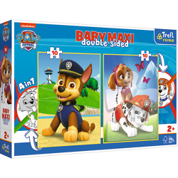 PAW Patrol - Primo Baby MAXI Puzzle + Malvorlage 2 x 10 Teile