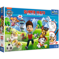 PAW Patrol - Primo Super Maxi Puzzle 24 Teile und Malvorlage