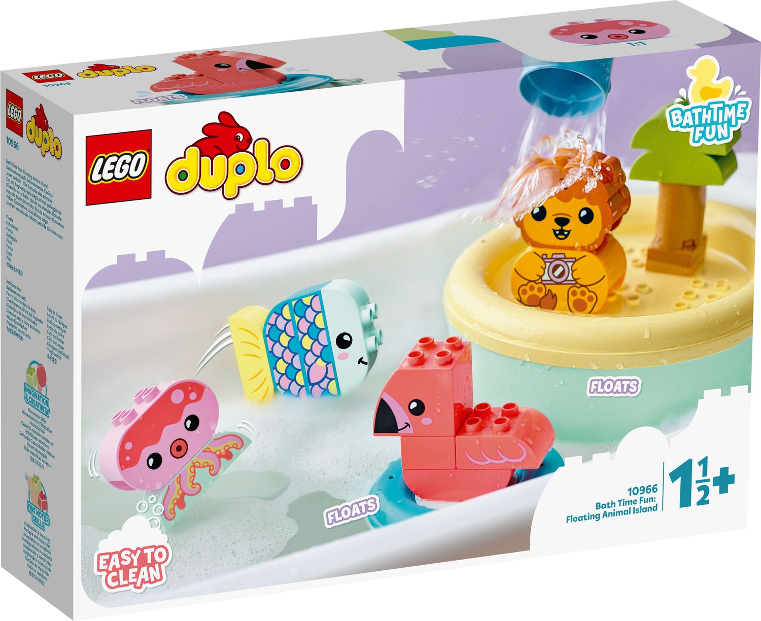 LEGO&reg; 10966 - DUPLO&reg; Badewannenspa&szlig;: Schwimmende Tierinsel (20 Teile)