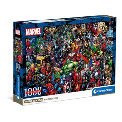 Clementoni 39709 - 1000 Teile Puzzle Impossible Puzzle Compact - Marvel Universe