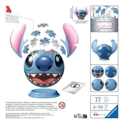 Disney Stitch Puzzle-Ball mit Ohren - 3D Puzzle 72 Teile