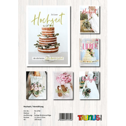 Hochzeitskarten - 100 Stück - 6 Motive