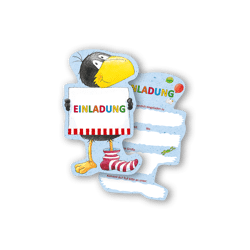 RABE SOCKE - 6 Einladungskarten