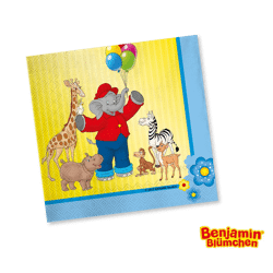 BENJAMIN BLÜMCHEN - 20 Stück Servietten - 33 x 33 cm