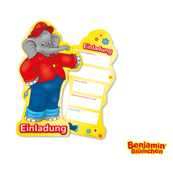 BENJAMIN BLÜMCHEN - 6 Einladungskarten