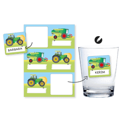 BAUERNHOF - 6 Namensaufkleber zum Beschriften