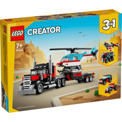 LEGO® 31146 Creator - Tieflader mit Hubschrauber (270 Teile)