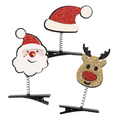 Haarclip Weihnachten - 3-fach sortiert