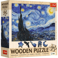 Die Sternennacht / Vincent van Gogh - Holz Puzzle 200 Teile