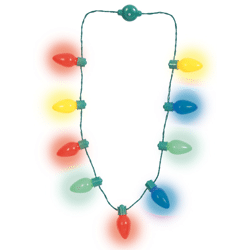 Lichter-Halskette; 95 cm L., Bat. enthalten