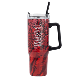 Marvel Pattern - Isolierter XL Wanderflasche aus Edelstahl - 940 ml