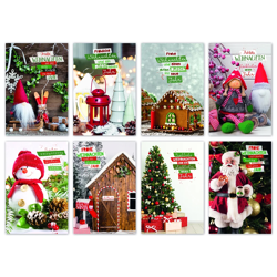 Weihnachtskarten sortiert - 100 Stück - 8 Motive