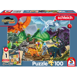 Schleich Eldrador - Kampf um den Superkristall - 100 Teile Puzzle mit Add-on