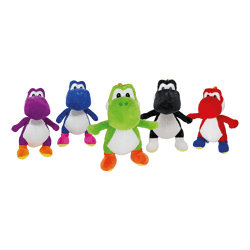 Nintendo Super Mario - Yoshi bunt - 5-fach sortiert - Plüschfigur 21 cm