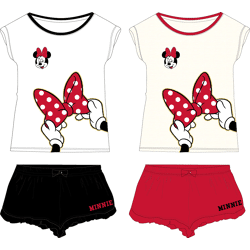 Minnie Mouse - Pyjama kurz, rot für Mächen - 2-fach sortiert - 134-164 cm
