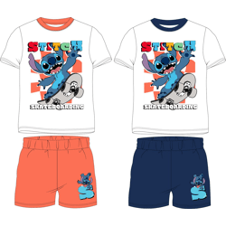 Disney Stitch - Pyjama orange für Jungs - 2-fach sortiert - 98-128 cm
