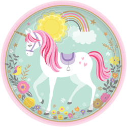 Magical Unicorn - 8 Teller rund - 23 cm