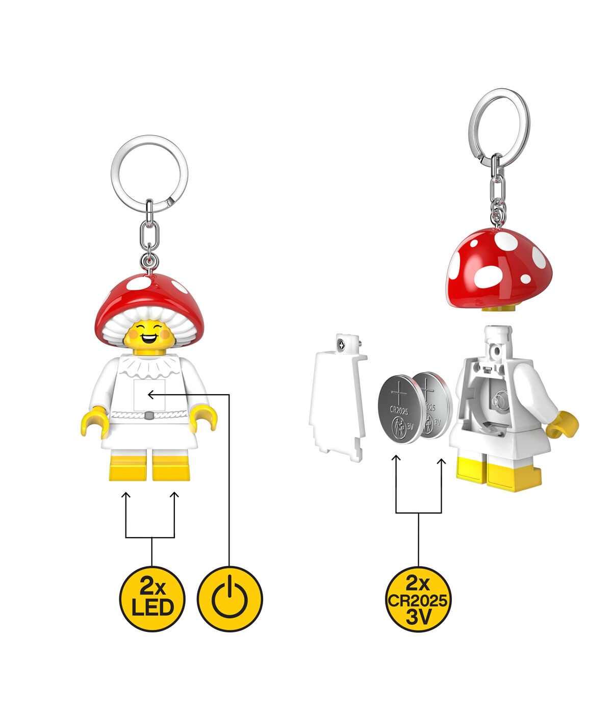 LEGO® Minifigures™ - Key ring with flashlight - Mushroom goblin