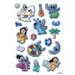 Disney Stitch: Coloring fun with 3D stickers - Softcover book