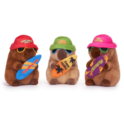 Capybara mit Surfboard - Plüschtiere 3-fach sortiert - 25 cm