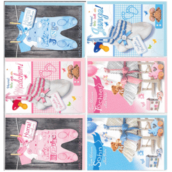 Glückwunschkarten Baby / Geburt - 100 Stück - 6 Motive