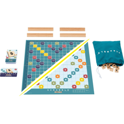 Mattel JGR62 - Scrabble Original 2in1 Holz mit Team Variante