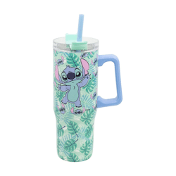 Disney Stitch - Aloha XL Cool Trinkflasche mit Strohhalm - 920 ml