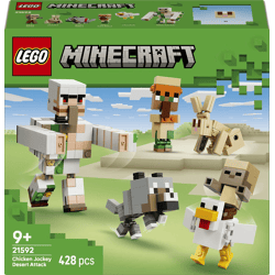 LEGO® 21592 Minecraft™ - Angriff des Hühnerreiters in der Wüste (428 Teile)