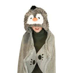 Noxxiez - Tier-Kapuzen-Decke - Pinguin
