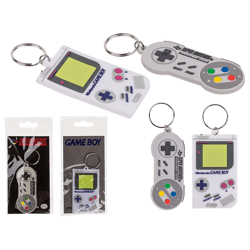 Nintendo-Controller - Metall-Schlüsselanhänger 2-fach sortiert - 7 cm