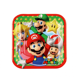 Super Mario - Paper plate 18x18cm