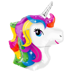 Folienballon Einhorn Kopf klein Supershape