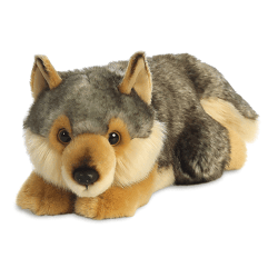 MiYoni Wolf liegend Plüschtier ca. 28 cm - Plüschfigur