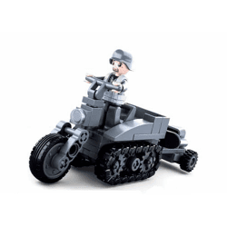 Sluban M38-B0680B - Army WWII - Motorrad mit Ketten