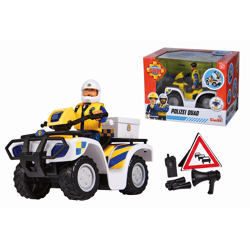 Simba 109251093 - Feuerwehrmann Sam Polizei Quad mit Figur