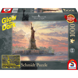 Thomas Kinkade - Freihheitsstatue in der Abenddämmerung - 1000 Teile GID Puzzle